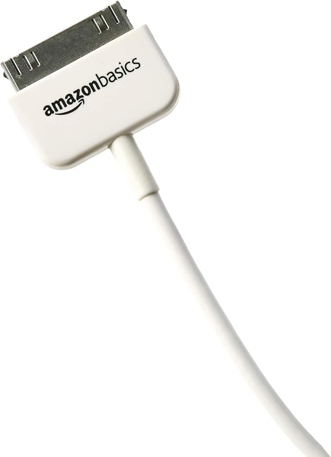 AmazonBasics Apple Certified 30-Pin to USB Cable for Apple iPhone 4, iPod, and iPad 3rd Generation - 3.2 Feet (1.0 Meter)