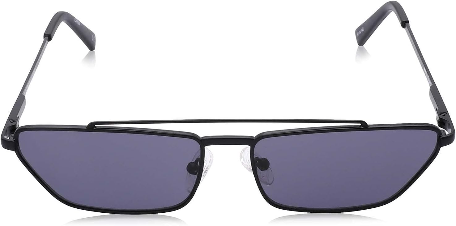 Le Specs Top-Bar Unisex Square Polarized Sunglasses - Black