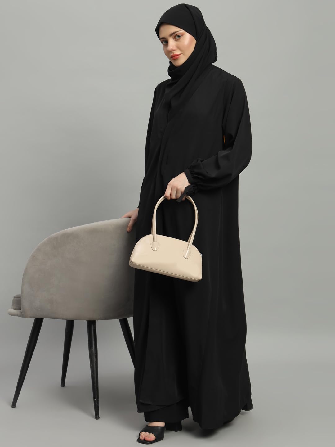 Plain Women's Abaya with Hijab