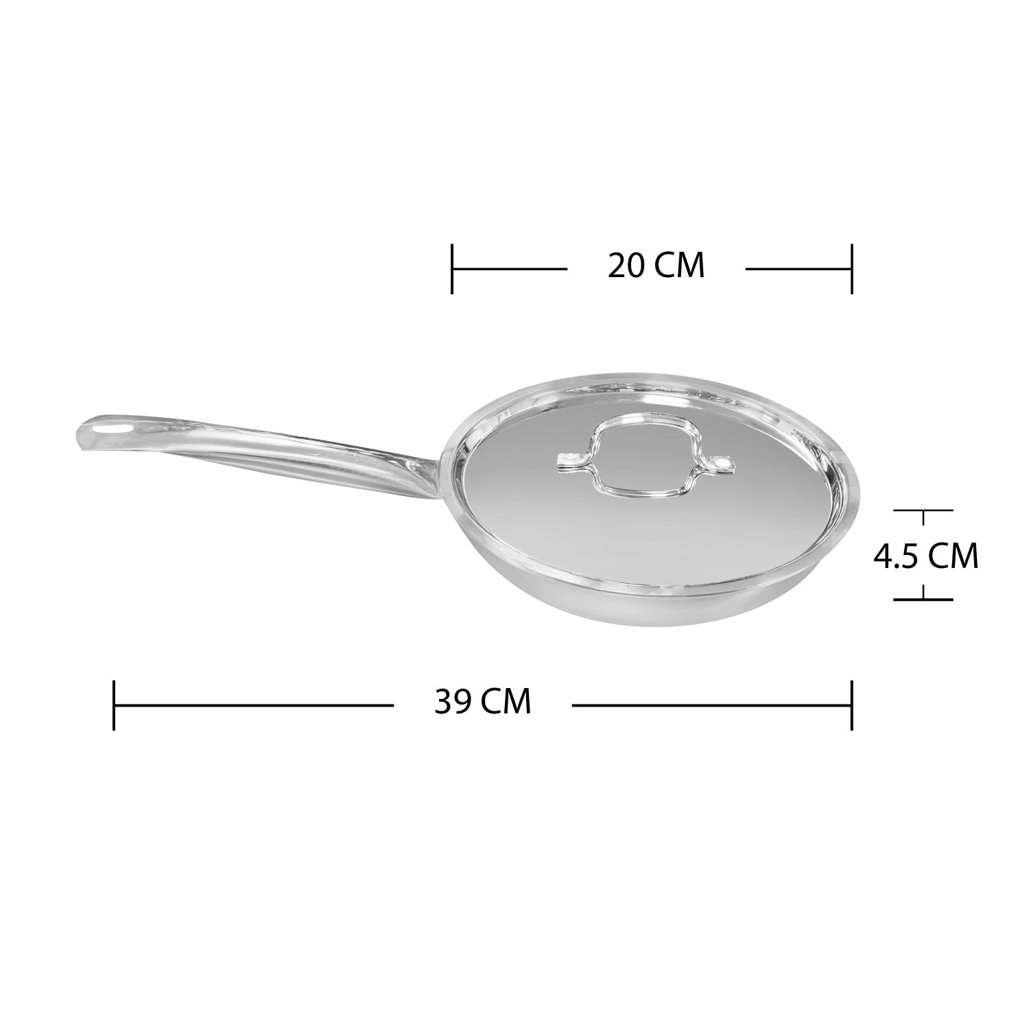 VINOD SMART TRIPLY FRYPAN WITH LID 20 CM