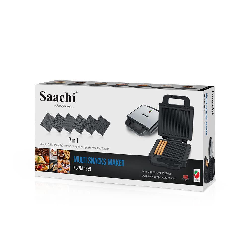 Saachi 7IN1 Multi Snacks Maker with Churros Maker, NL-7M-1569