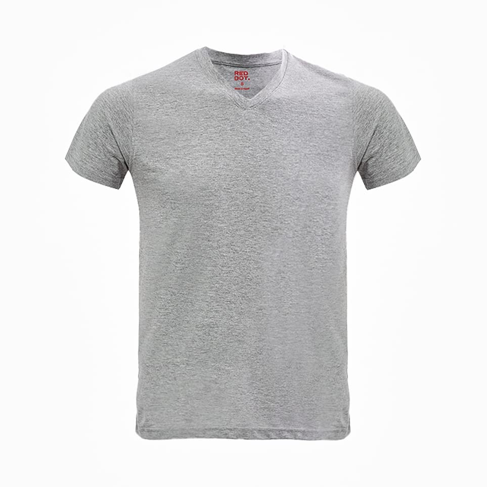 تي شيرت رجالي V-Neck من Red Dot موديل 2255RD (عبوة من 3 قطع) - ألوان متعددة (أبيض، أسود، رمادي) - مقاس XL

