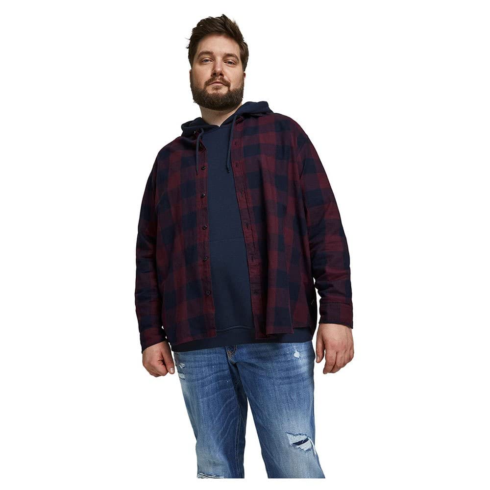 Jack & Jones mens JJEGINGHAM TWILL SHIRT L/S NOOS PLS Shirt (pack of 1)