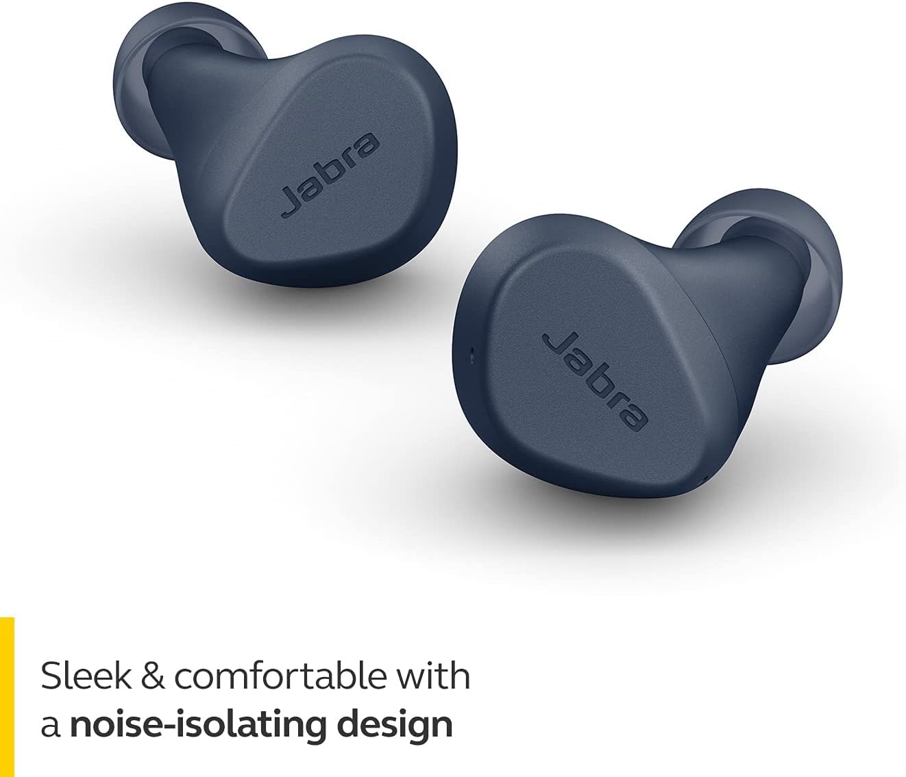 Jabra Elite 2 In Ear Wireless Bluetooth Earbuds – Noise Isolating True Wireless Buds With 2 Built-In Microphones, Rich Bass, Customizable Sound Navy