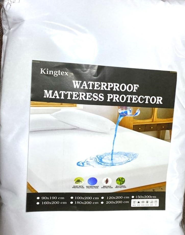 Kingtex Waterproof Mattress Protector 180 X 200 + 30Cm, White, Mpt11111.11