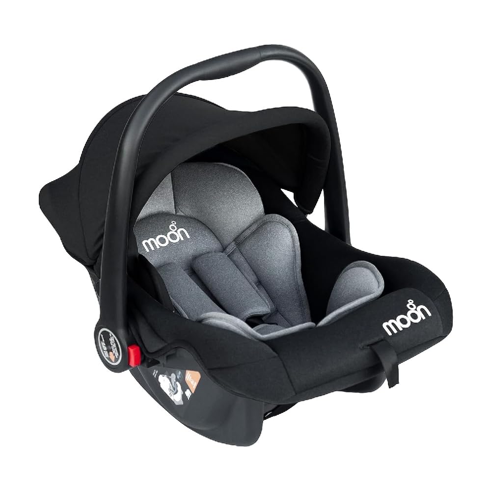 MOON Bibo Infant/Baby/Kids Travel Car Seat With Full Body Support CUShion Rear Facing Seat Carry Cot AdjUStable Canopy Suitable For 0 Months+0 13 Kg Black