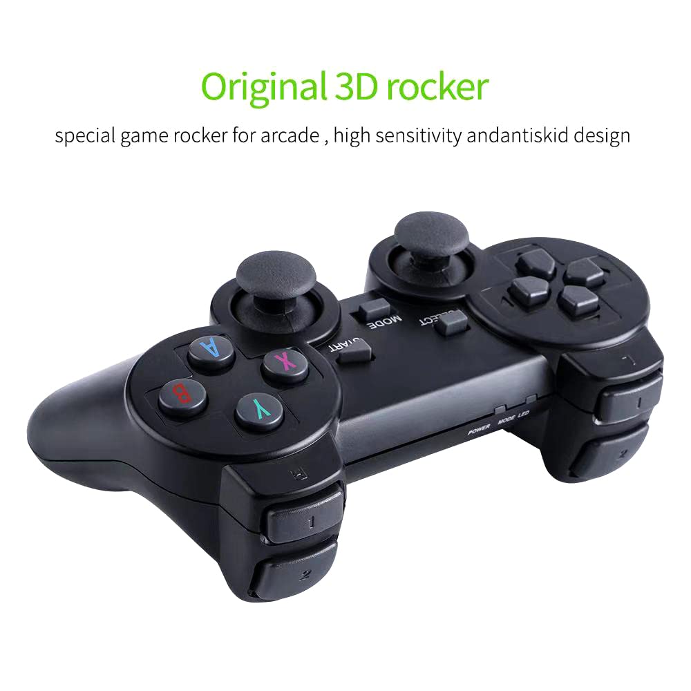 Eacam Wireless Game Console 2.4G HD Arcade PS1 Home TV Mini Game Console U Bao Retro Game Console Wireless Gamepad Controller 64G (new package)