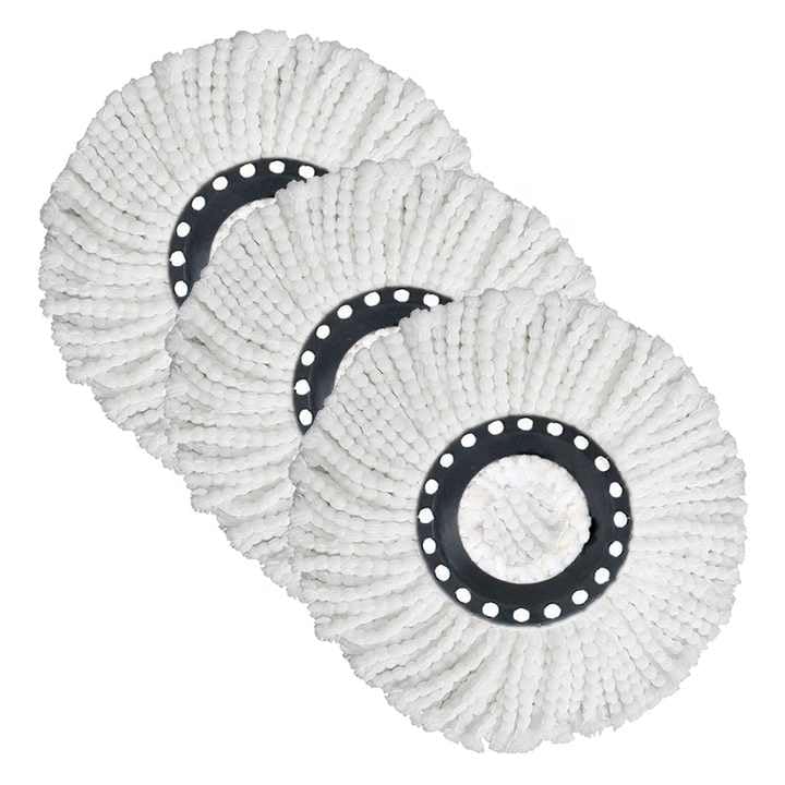 3 Pieces | Spin Mop Replacement Head Mop Refill Compatible with Circle Swivel Mops Microfiber Swivel Mop Refill,Deep Clean,Machine Washable and Easy to Replace