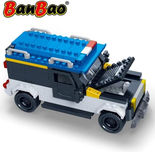 Banbao building kits police patrol car police highway arrest toy for kids 242 pieces b7005