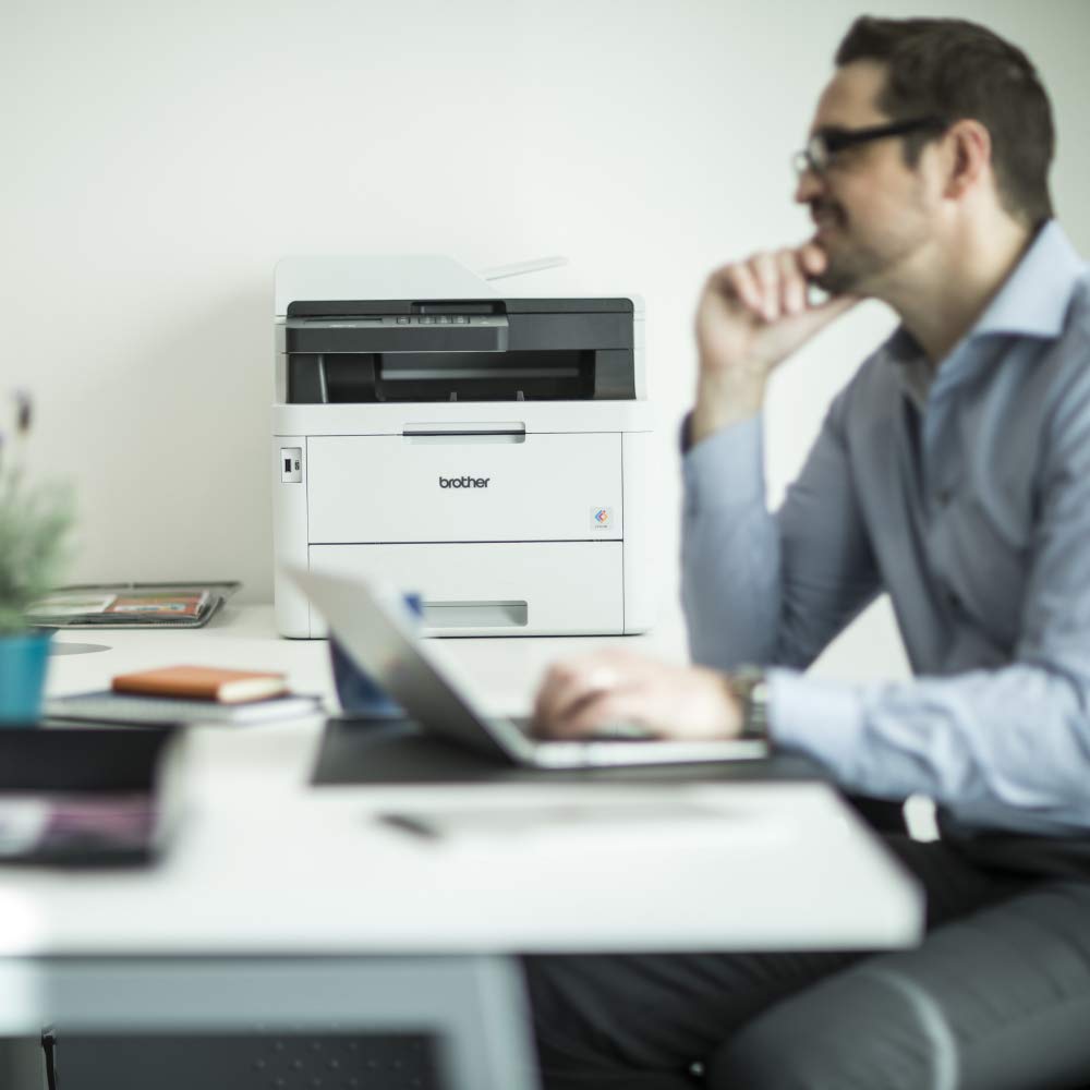 Brother wireless all in one printer, mfc-l3750cdw, with advanced led color laser print, duplex & mobile printing, high yield ink toner