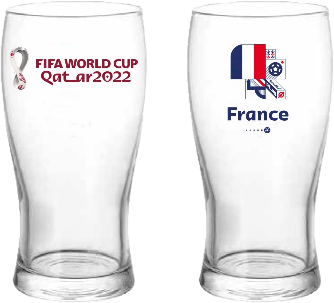 Fifa RT50121102F World Cup Qatar 2022 Glass Tumbler 500ml France