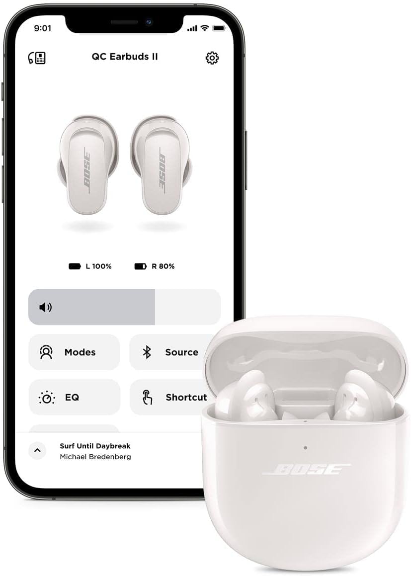 Bose QuietComfort Noise Cancelling Earbuds II True Wireless Earphones with Personalized Noise Cancellation & Sound Soapstone, One Size
