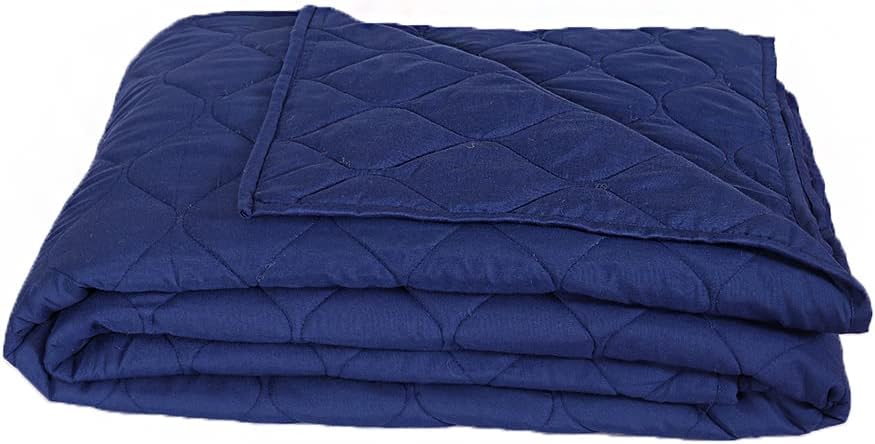 Home Town Plain Microfibre Blue Bed Spread, 160X220cm