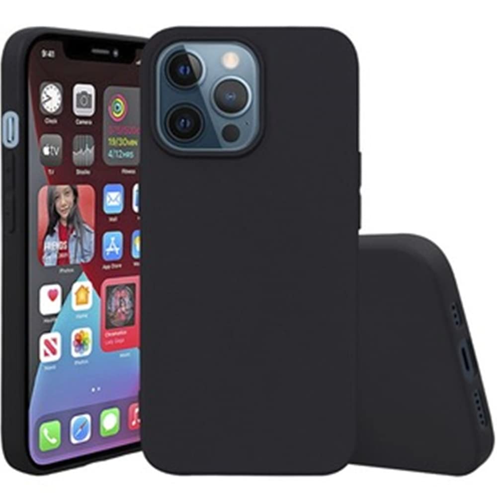 GXFCZD Case for iPhone 13 pro max, 6.7-Inch, Silky-Soft Touch, Full-Body Protective Case, Shockproof Cover with Microfiber Lining(Black)