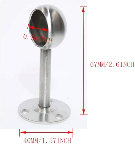 Shower Curtain Closet Rod Holder Pipe Flange Socket Ceiling Mount Bracket Pipe Fitting Parts Supports-4 Pack