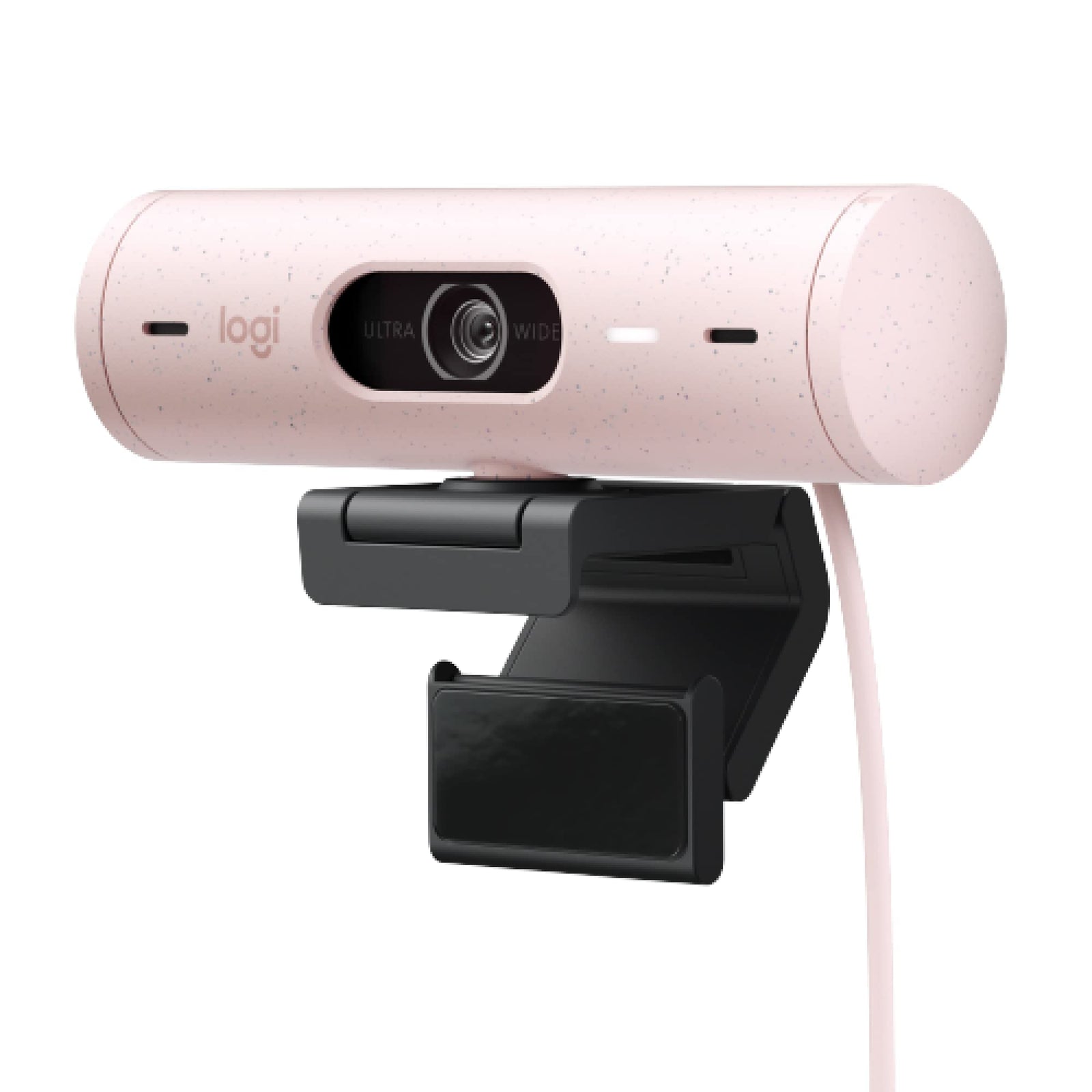 Logitech Brio 500 Full HD Webcam with Auto Light Correction,Show Mode, Dual Noise Reduction Mics, Privacy Cover, Works Microsoft Teams, Google Meet, Zoom, USB-C Cable - Rose