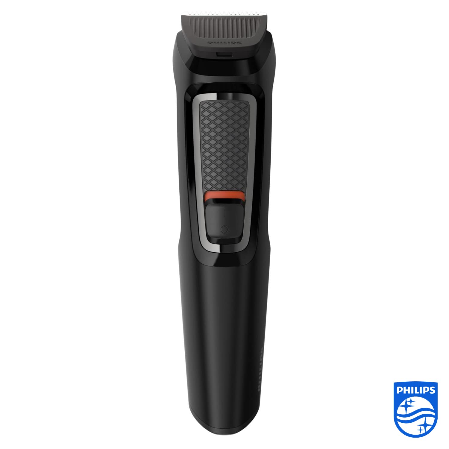 Philips 7-in-1 All-In-One Trimmer, Series 3000 Grooming Kit for Beard & Hair with 7 Attachments, Including Nose Trimmer, Self-Sharpening Blades, UK 3-Pin Plug-MG3720/33,Black