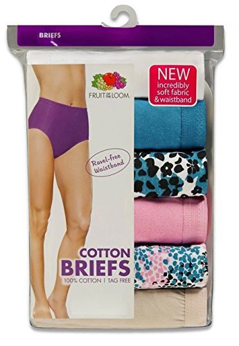 Fruit of the Loom Women's Comfort Covered Cotton Brief Panties-White (Multi-pack)  Fruit of the Loom   