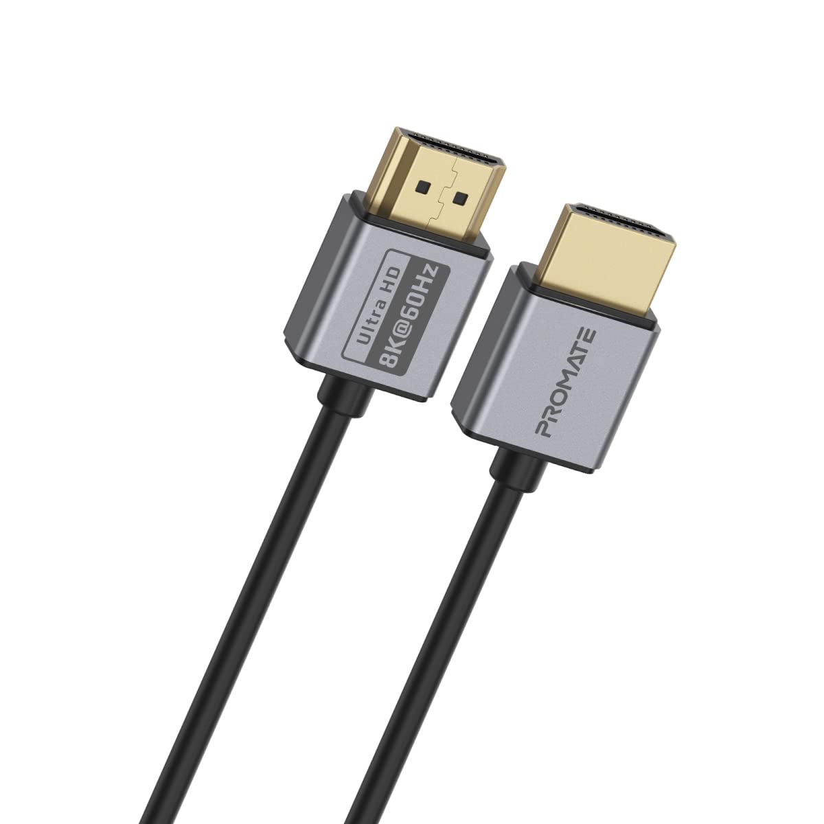 Promate HDMI 2.1 Cable, 1.5m HDMI to HDMI Slim Cable with 48Gbps Bandwidth, 8K@60Hz Resolution, UHD Dynamic HDR eARC Wire for MacBook Pro, PS5, TV, Xbox, Roku, Blu-ray Projector, PrimeLink8K-150