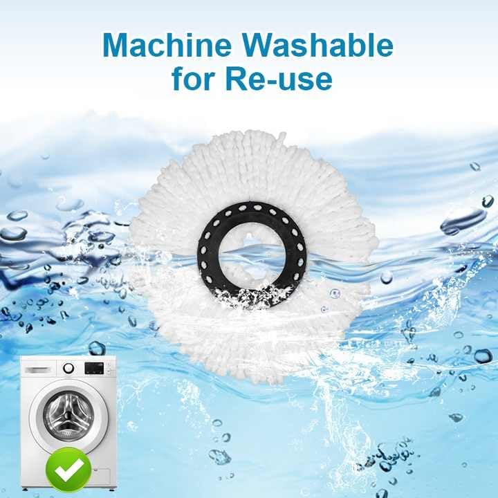 3 Pieces | Spin Mop Replacement Head Mop Refill Compatible with Circle Swivel Mops Microfiber Swivel Mop Refill,Deep Clean,Machine Washable and Easy to Replace