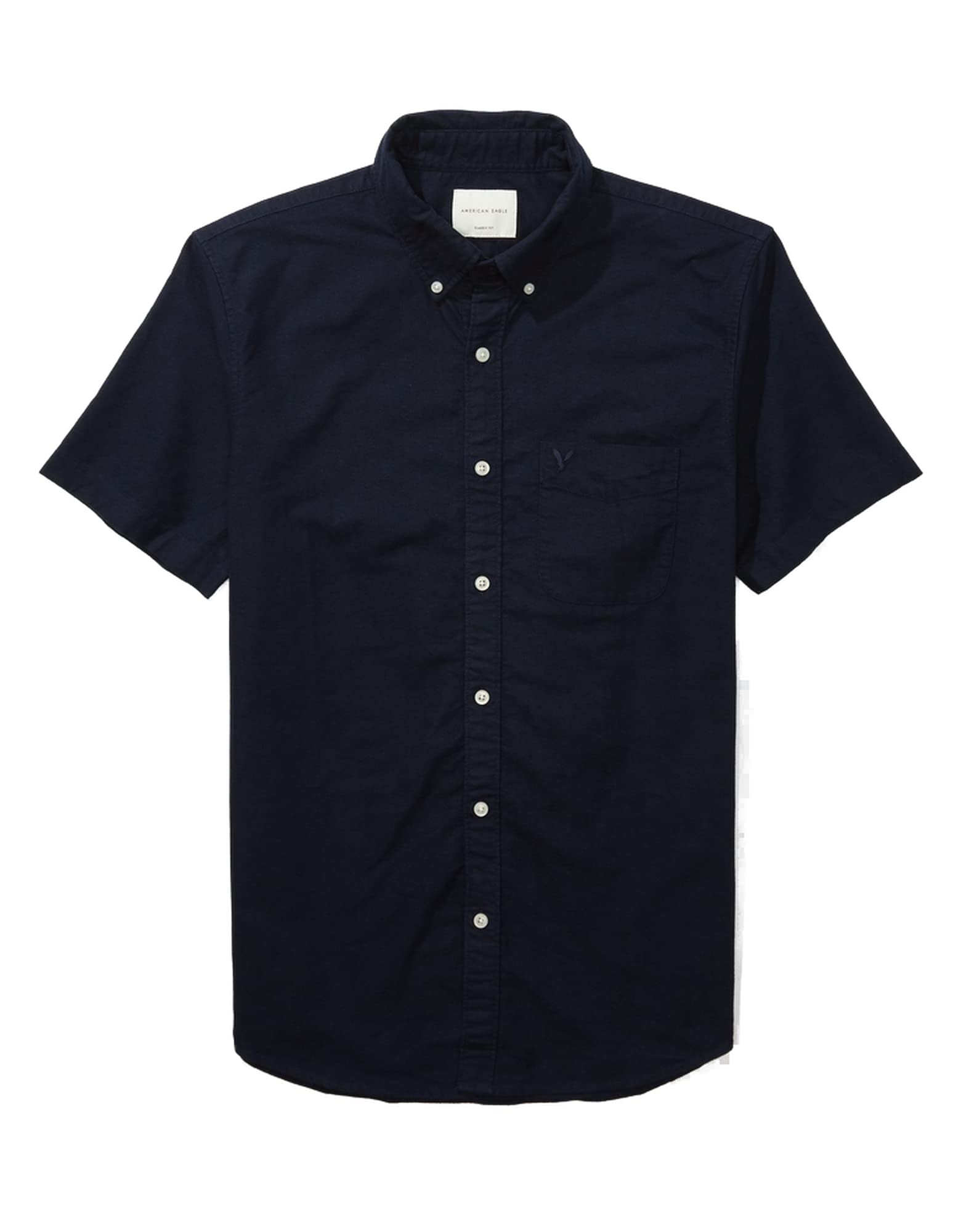 American Eagle Men's Classic Fit Oxford Short-Sleeve Button-Up Shirt