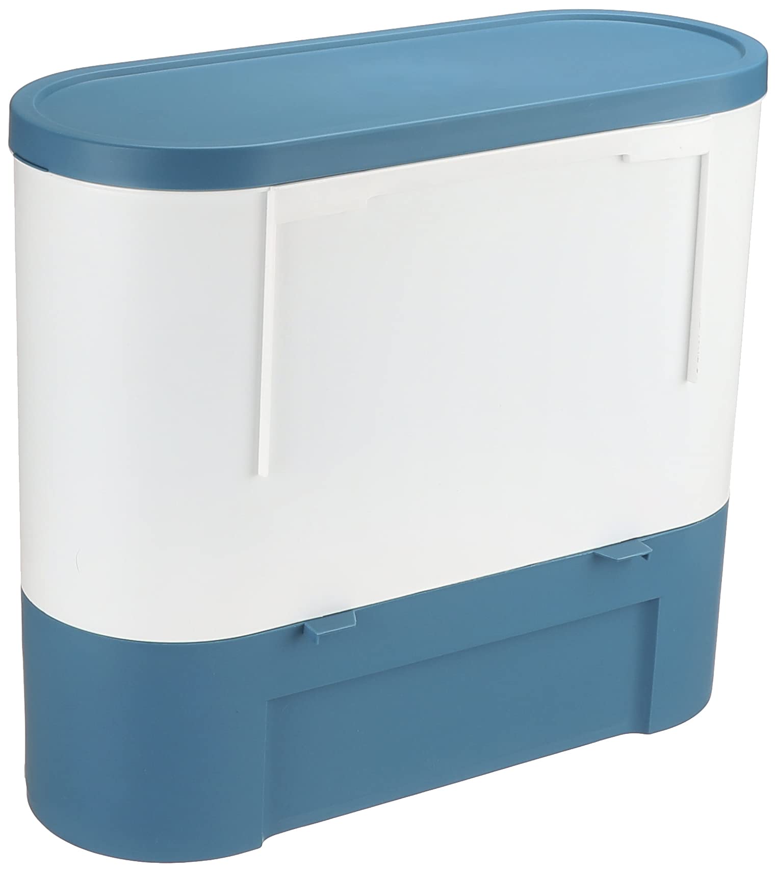 Plastic Wall Mounted Storage Dispenser With 5 Slots And Cup For Cereal - White Blue