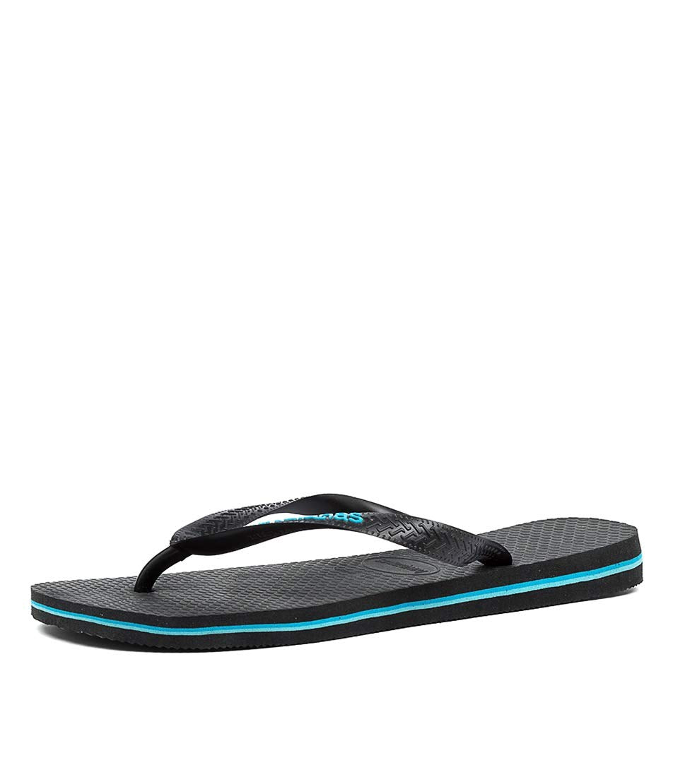 Havaianas Hav Logo Filete Black/Black/Turquoise Boy's Flip-Flop