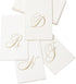 Caspari Signature Gold Initial B Paper Linen Guest Towels - White Pearl - Pack of 24