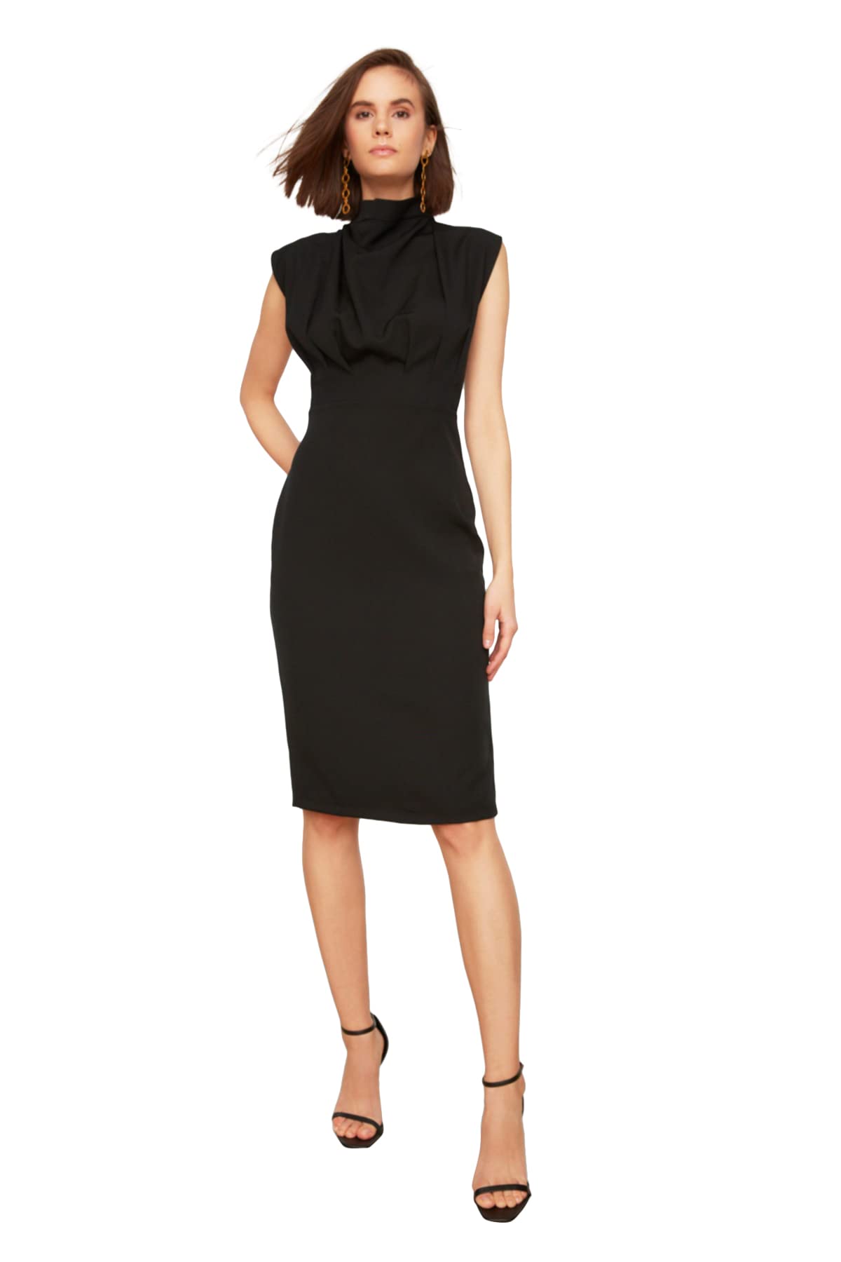 Trendyol Womens Trndl Steep collar dress Business Casual Dress