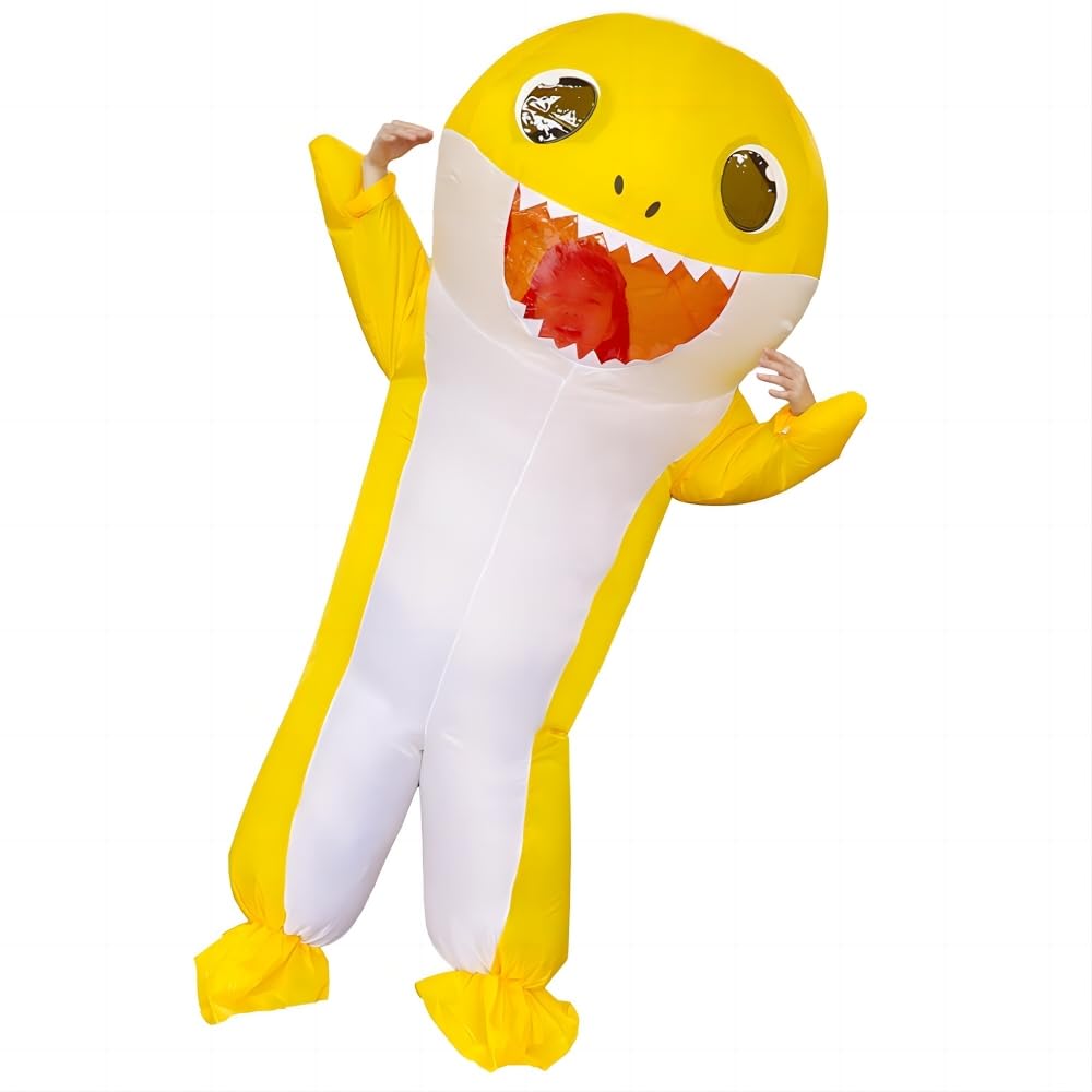 MXoSUM Inflatable Costume for Adult Shark Party Costume Halloween Cosplay Costume Full Body Blow-up Costume Suit