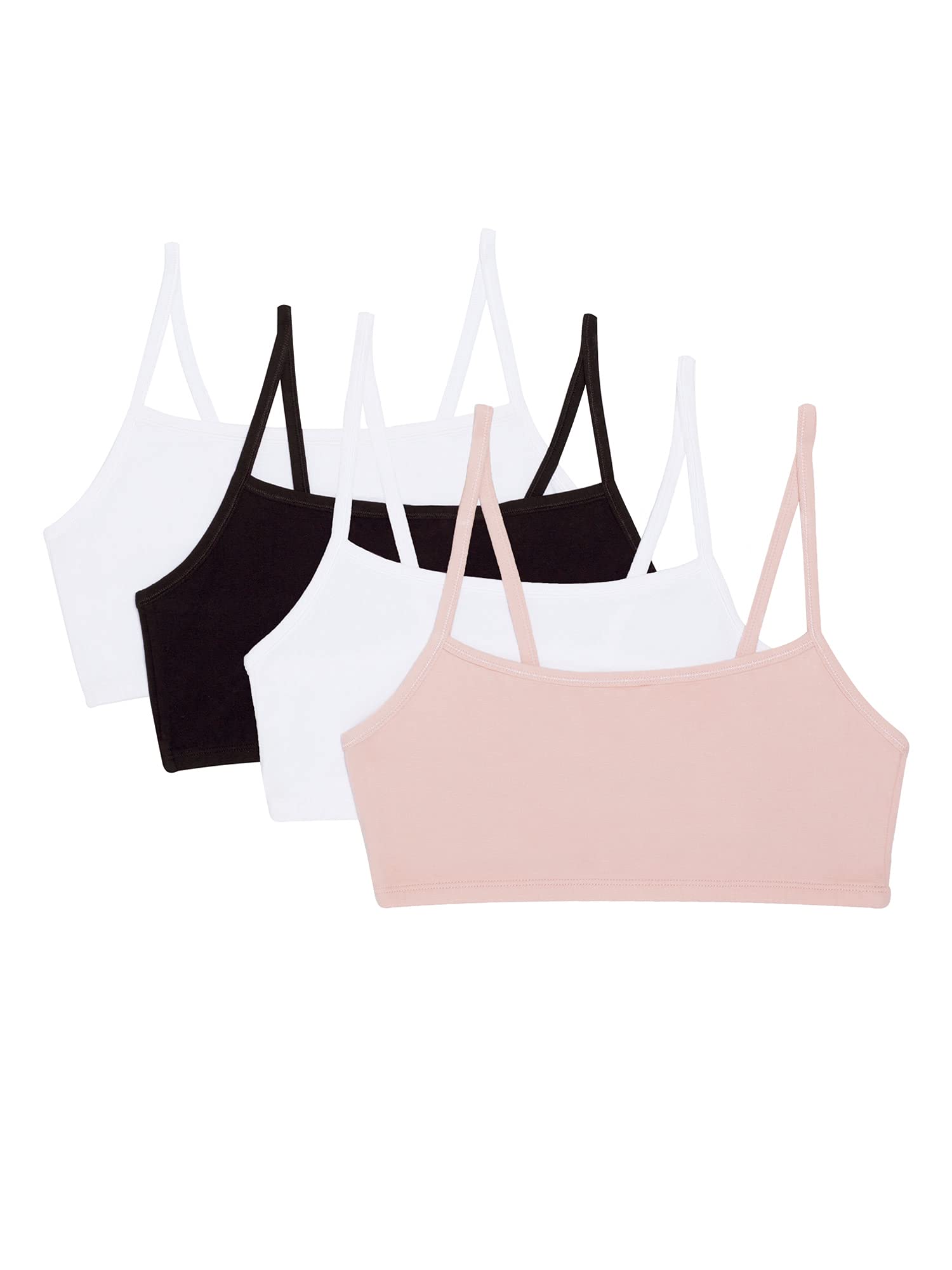 Fruit Of The Loom womens Spaghetti Strap Cotton Sports Bra Sports Bra (pack of 4) 40