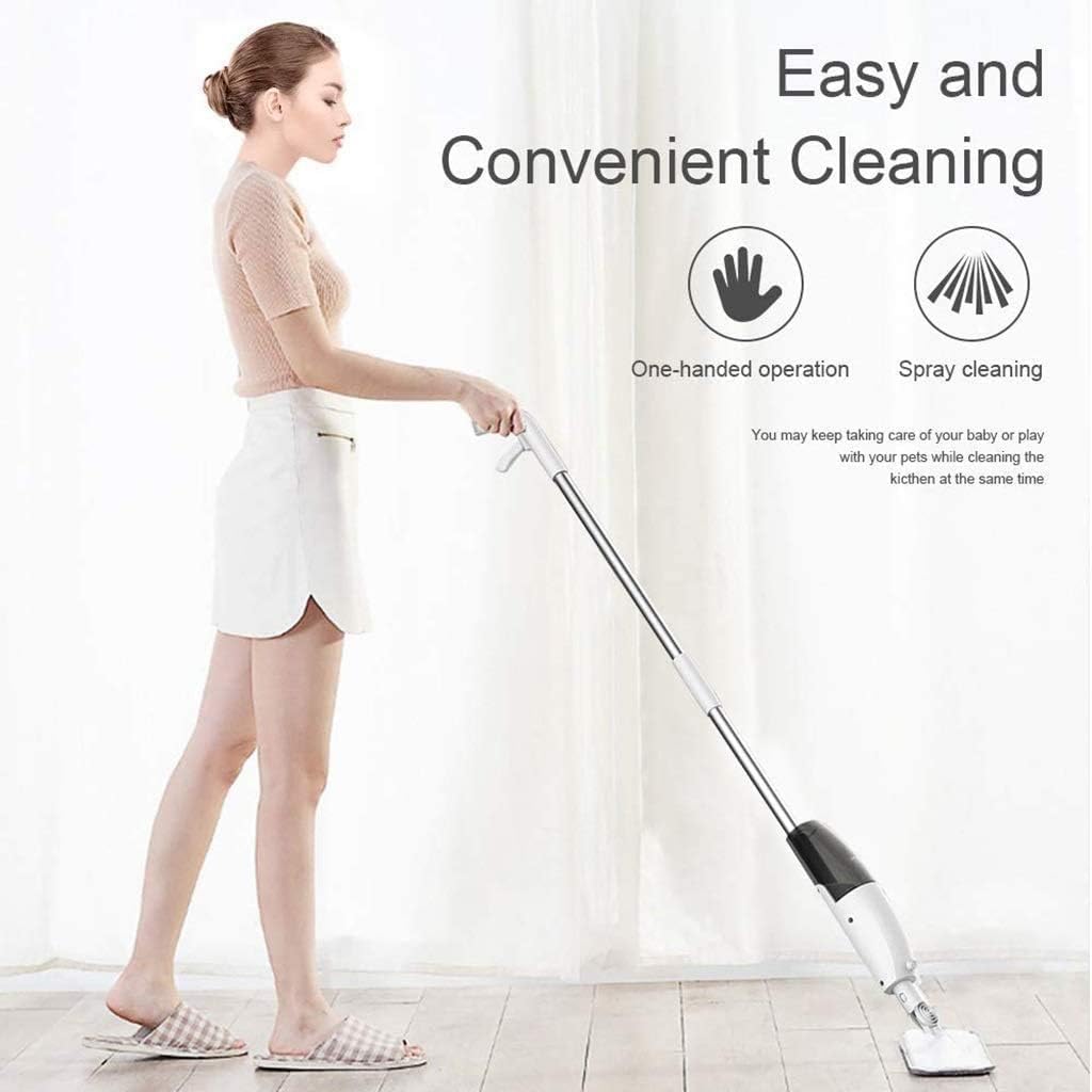 Deerma TB500 Water Spray Mop Carbon Fiber Dust Collector 360° Rotating 350ml Tank Waxing Mop | Quick-Drying | 95cm Wide Spray Area | Lightweight | Add Disinfectant Water | 2ml Fine Mist - White