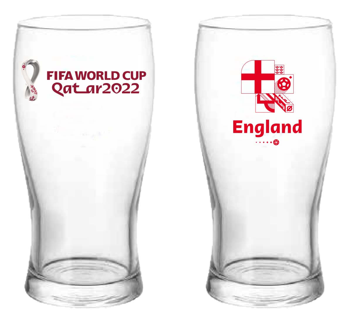 FIFA World Cup Qatar 2022 Glass Tumbler 500ml England, RT50121102E