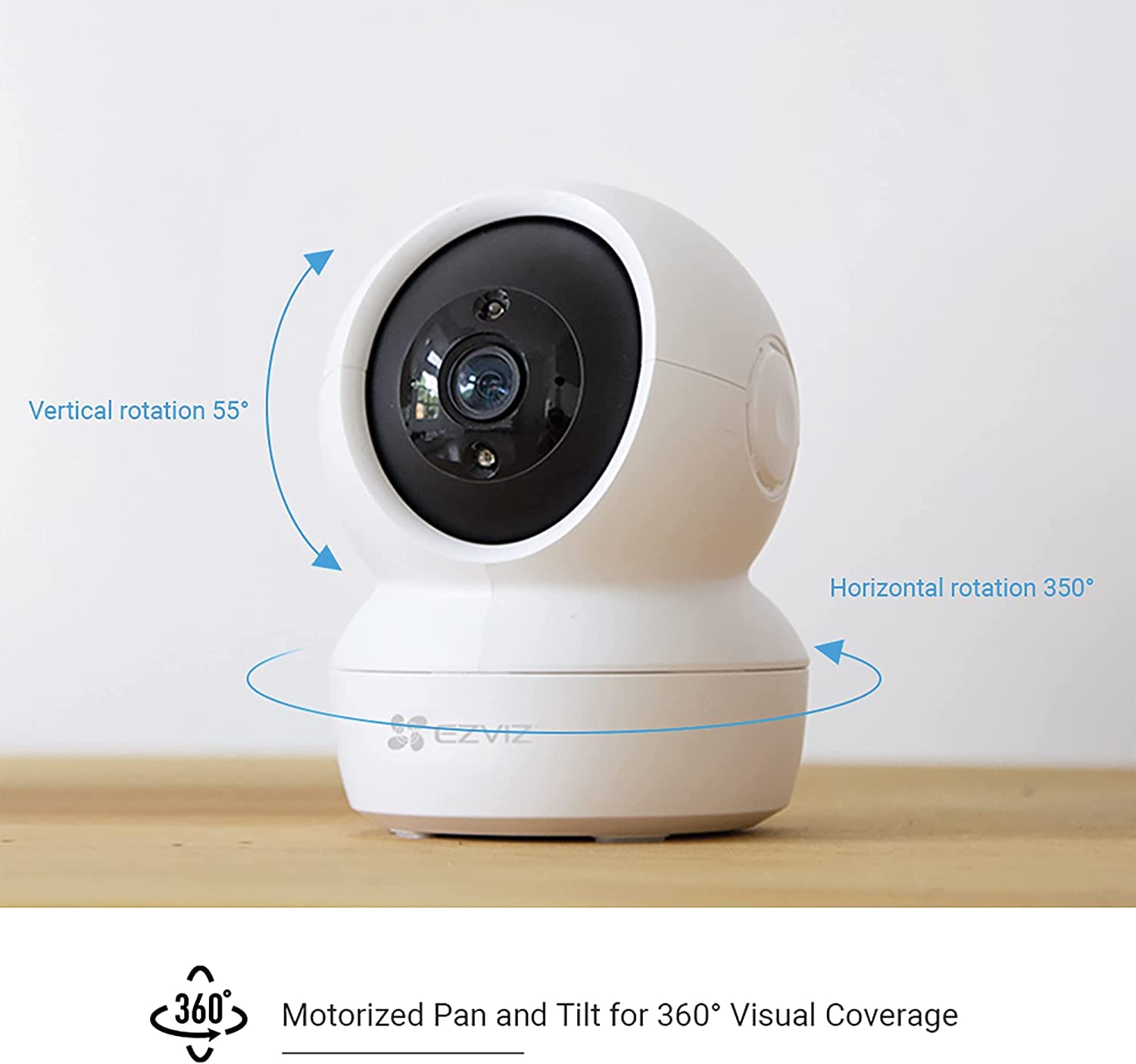 EZVIZ C6N Security Camera, 1080p CCTV Camera for Home, Wifi Indoor 360 Camera, Baby Monitor Surveillance Camera with Motion Detection, Smart Tracking, Two-Way Audio, Night Vision, Works With Alexa