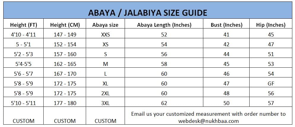 Nukhbaa Womens Premium Abaya Made With Fine Fabric, Comes Matching Hijab AJ716A Abaya