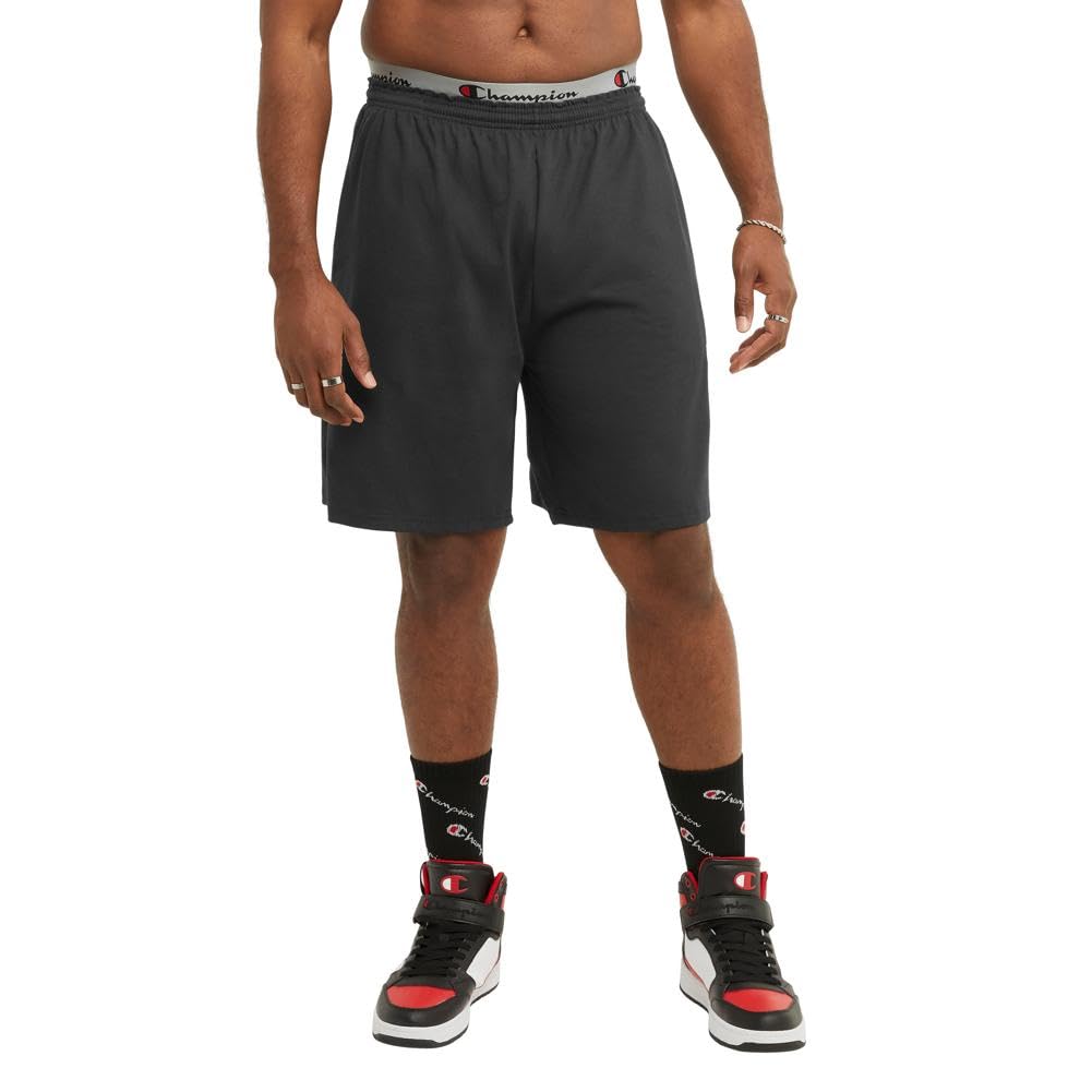 Champion mens Shorts, Everyday Shorts, Lightweight Long Shorts for Men (Reg. Or Big & Tall) Shorts (pack of 1) Color: Black Size: M