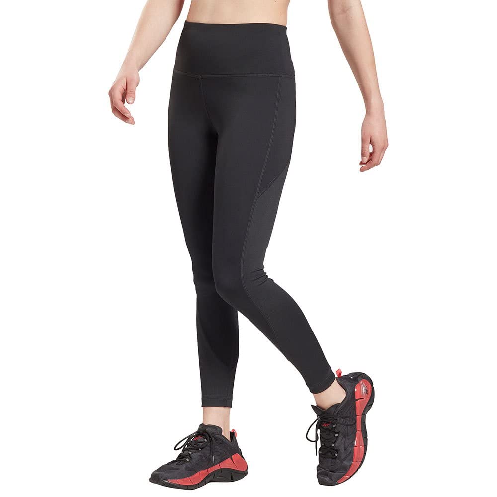 Reebok womens WOR Rib High Rise Tight Leggings