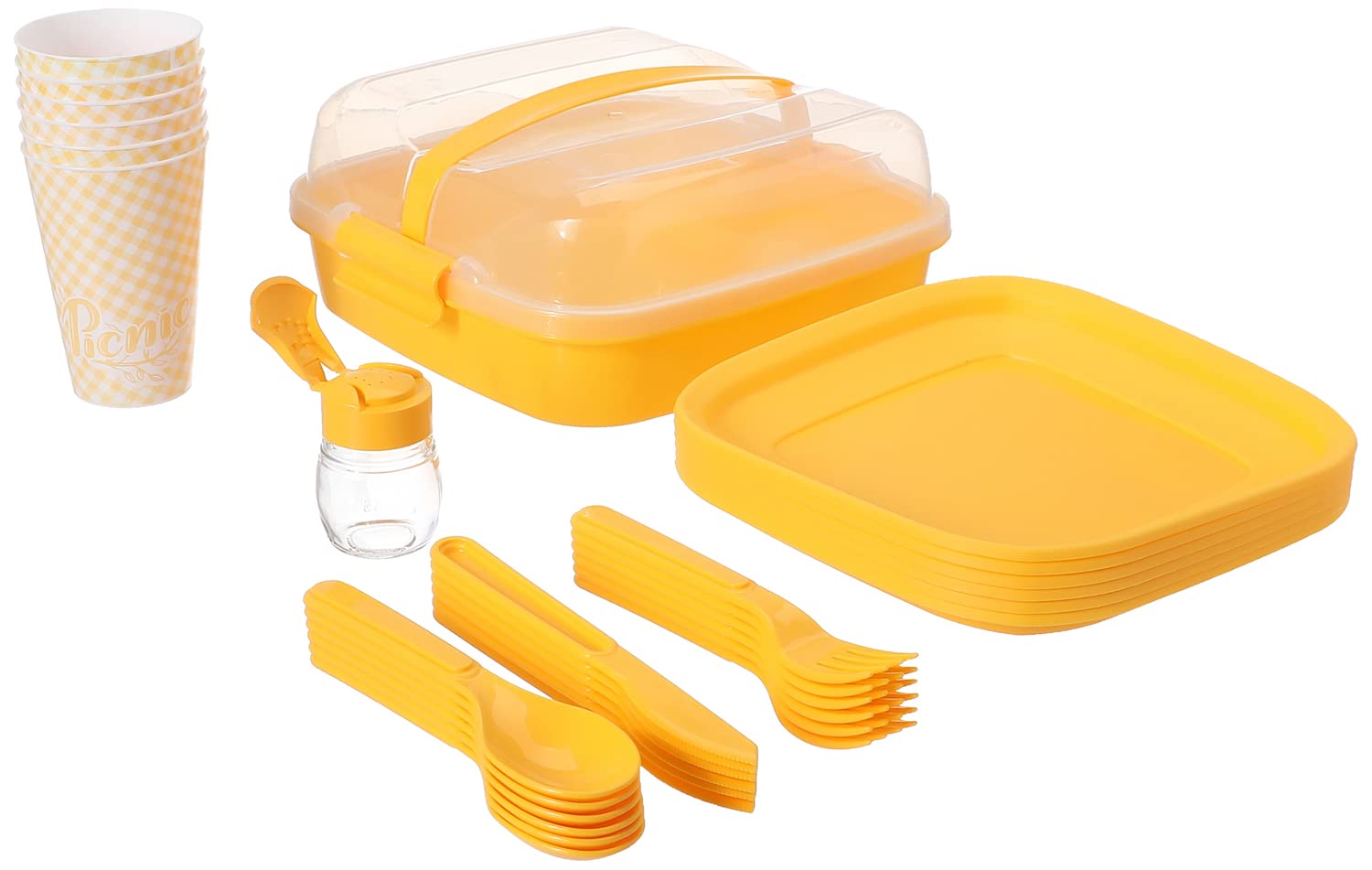 32-Piece Plastic Travel Kit - Yellow