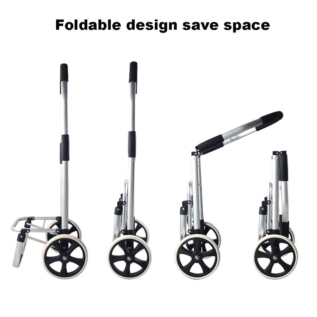 Shopping Trolleys Shopping Cart Shopping Trolleys Shopping Trolley 2 Wheel Foldable Portable Shopping Trolleys Household Aluminum Alloy Grocery Shopping Cart Shopping Trolleys