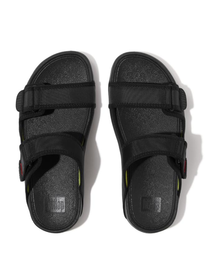 FitFlop Gogh Moc Men Adjustable Water-Resistant Sandal for Men, Black, 44 EU