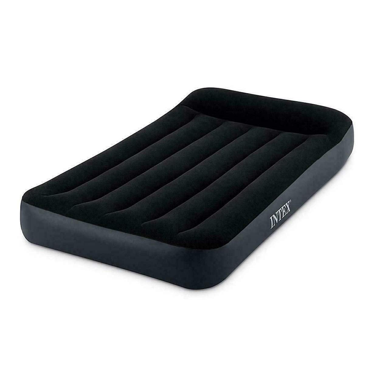 Intex 64141 Dura Beam Pillow Rest Single Mattress with Fiber Tech Technology, No Electric Pump, 99 x 191 x 25 cm, Black California King