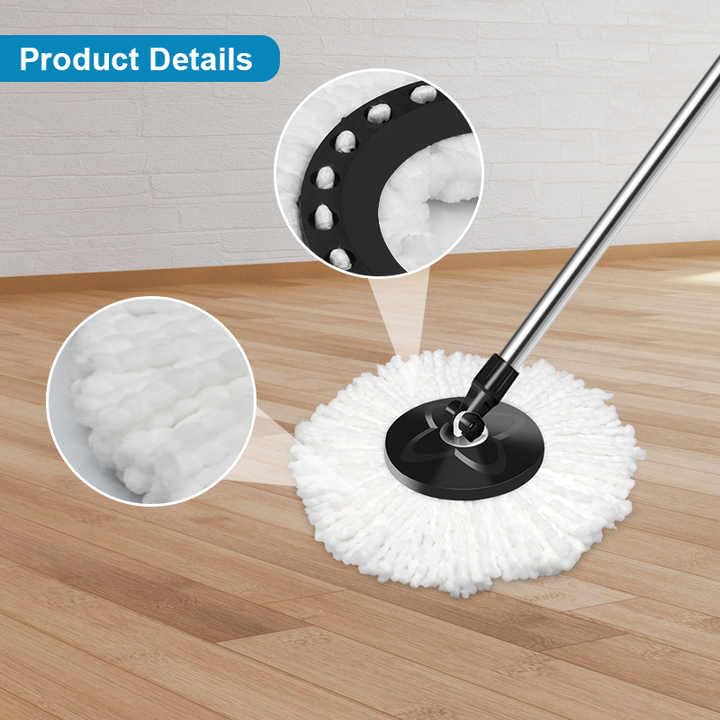 3 Pieces | Spin Mop Replacement Head Mop Refill Compatible with Circle Swivel Mops Microfiber Swivel Mop Refill,Deep Clean,Machine Washable and Easy to Replace