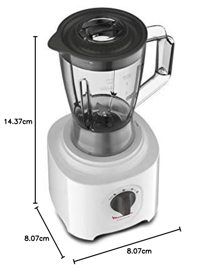 MOULINEX Food Processor | Easy Force 2.4 L Food Processor | 800 W| 6 Attachments | +25 Different Functions | 2.4 L Bowl Capacity and a 1.8 L Blender | FP247127