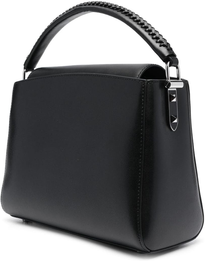 Michael Kors MD TH Satchel Bag - Black, 100% Leather