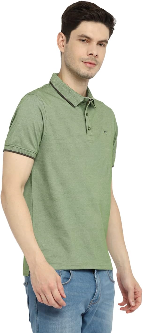 Deniklo Men's Solid Regular Polo Shirt