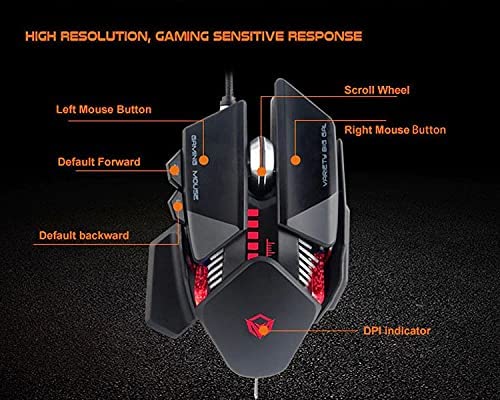 Meetion GM80 Transformers Mechanical Gaming Mouse (4000 DPI) - Black