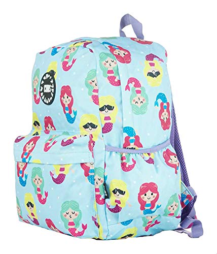 Cubs Polyester Mermaid Pattern Zip-Around Front-Pocket Unisex School Backpack with Adjustable Shoulder Strap - Multi Color, Multi Color, One Size