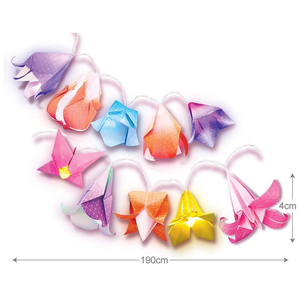 4M 404725 Origami Flower Lights Craft Kit, Multi-Colour