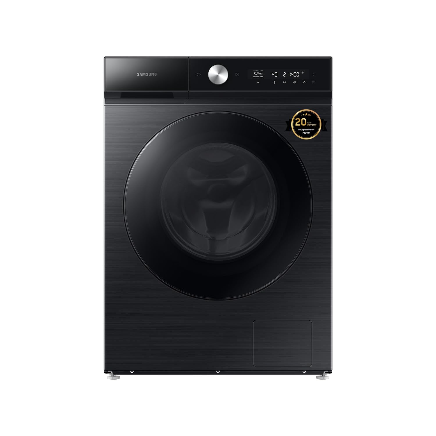 Samsung Front Load Washer 11.5 kg, Black, with EcoBubble, AI Wash, Auto Open Door, WW11BB944DGB/GU, 20 Year Warranty on Digital Inverter Motor