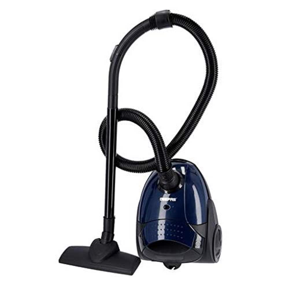 Geepas GVC2594 Vacuum Cleaner with Dust Bag, 2200W - 1.5L - Powerful Suction - Dust Full Indicator | Flexible Hose with Airflow on Handle | Pedal Switch and Auto-Rewinding Wire | 2 Years Warranty